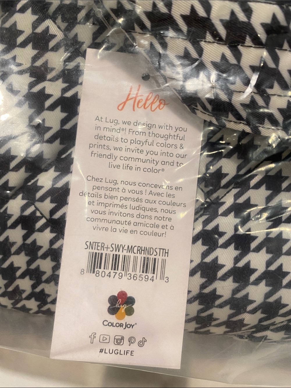 Lug Saunter & Sway Duffel & Pouch Set NWT. Micro Houndstooth - Picture 7 of 13
